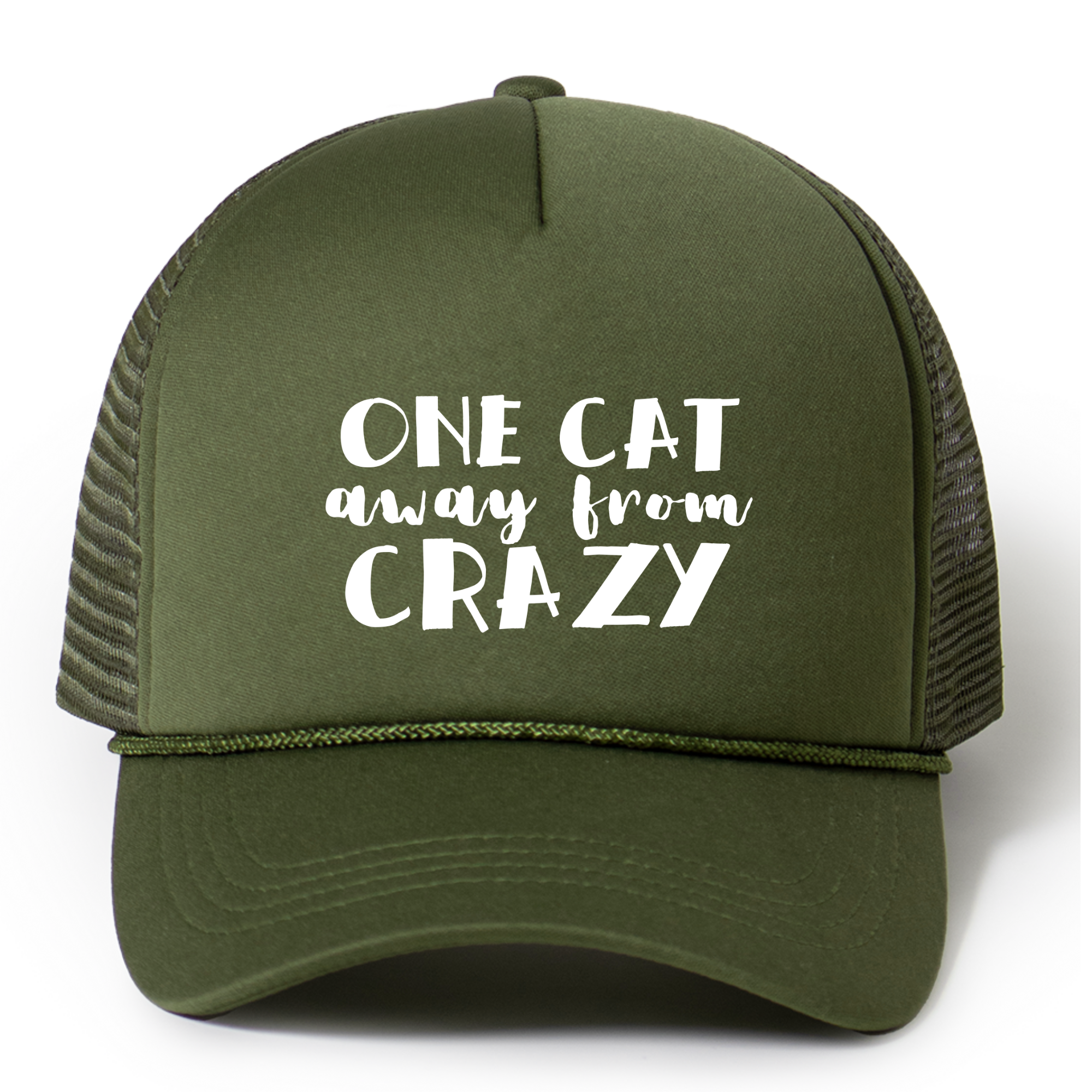 One Cat Away From Crazy Trucker Hat