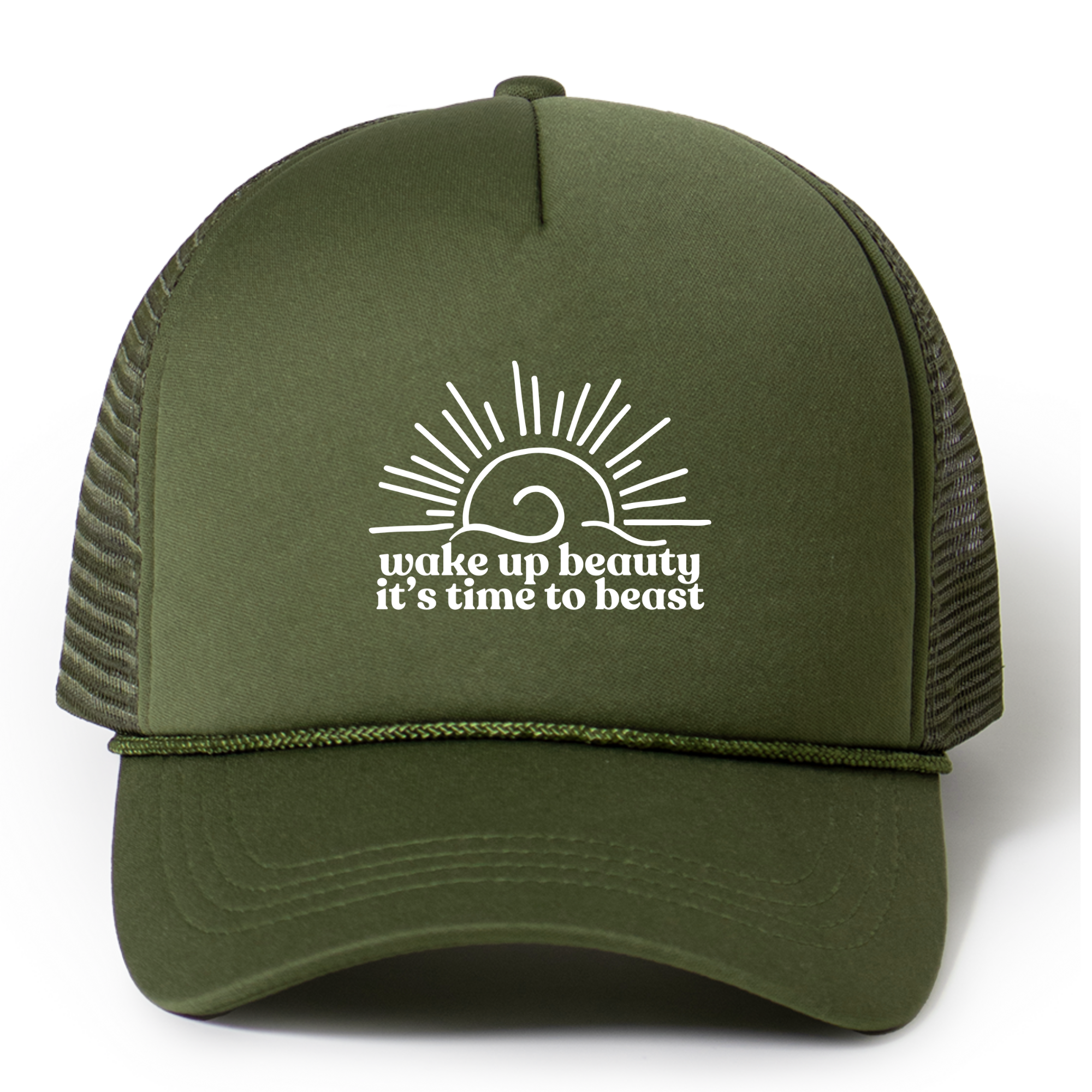 Wake Up Beauty it's Time to Beast Trucker Hat
