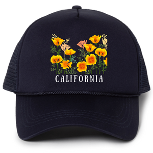 California Flowers Trucker Hat