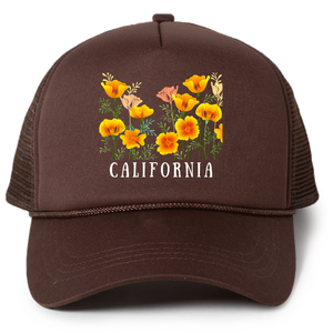 California Flowers Trucker Hat