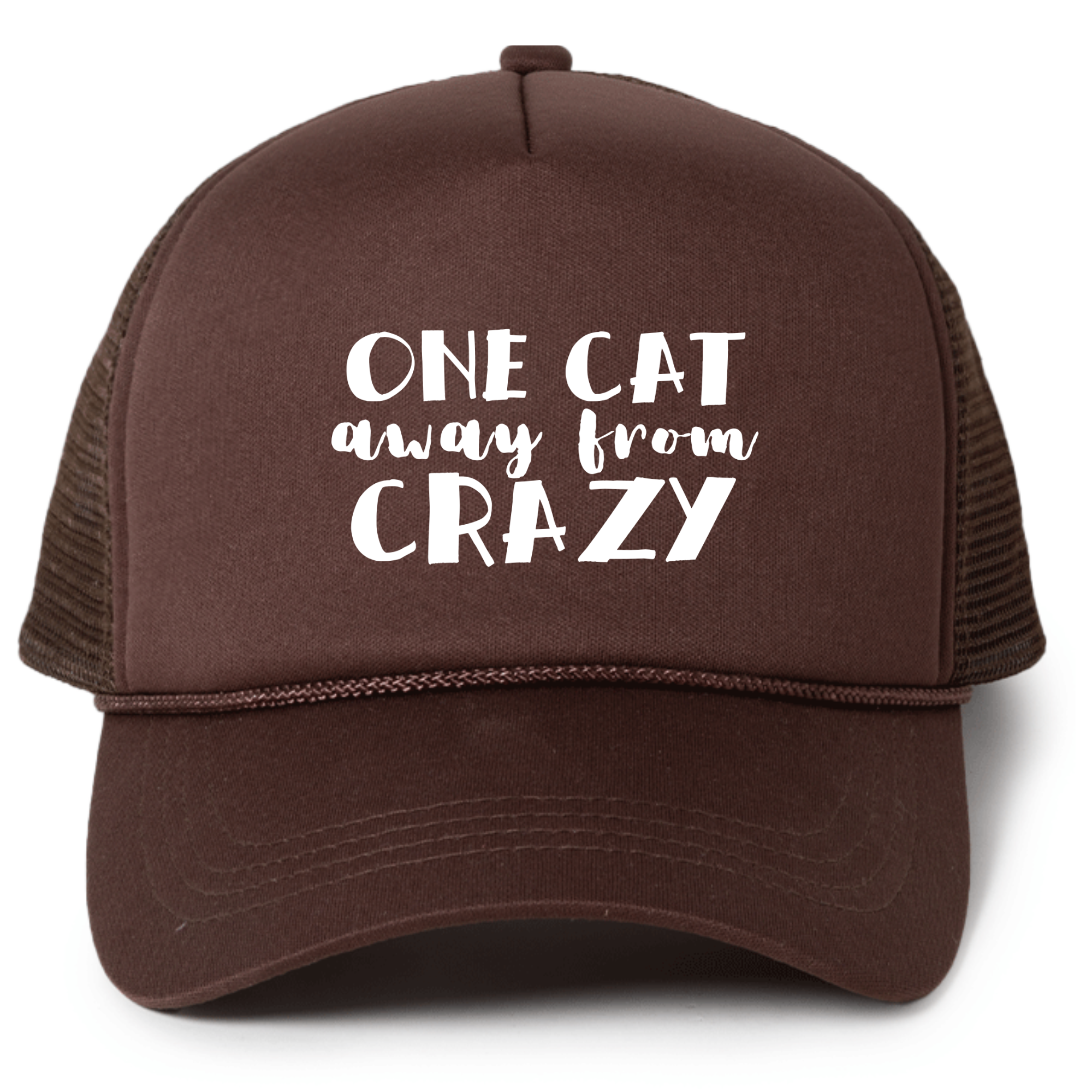 One Cat Away From Crazy Trucker Hat