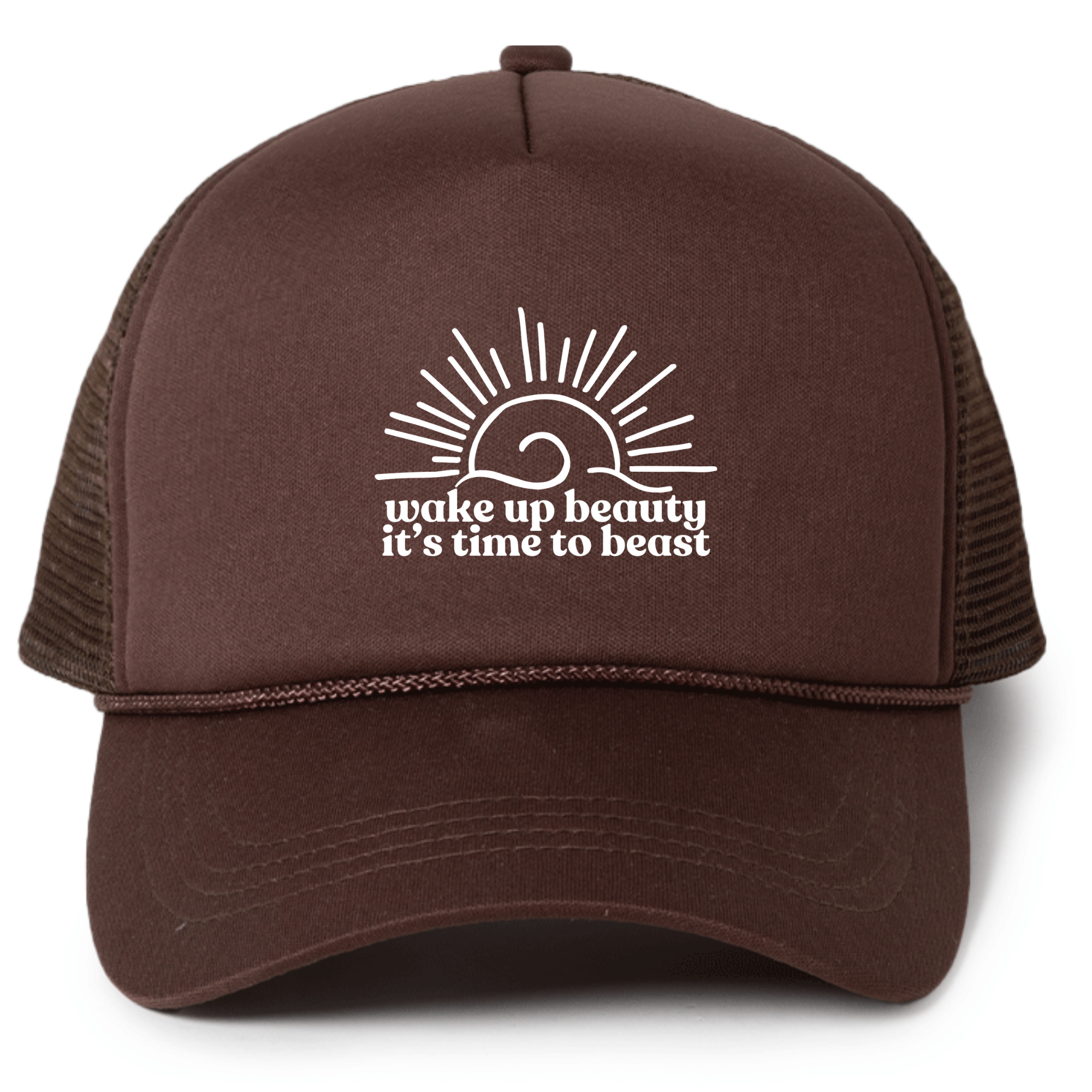 Wake Up Beauty it's Time to Beast Trucker Hat