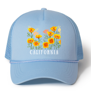 California Flowers Trucker Hat