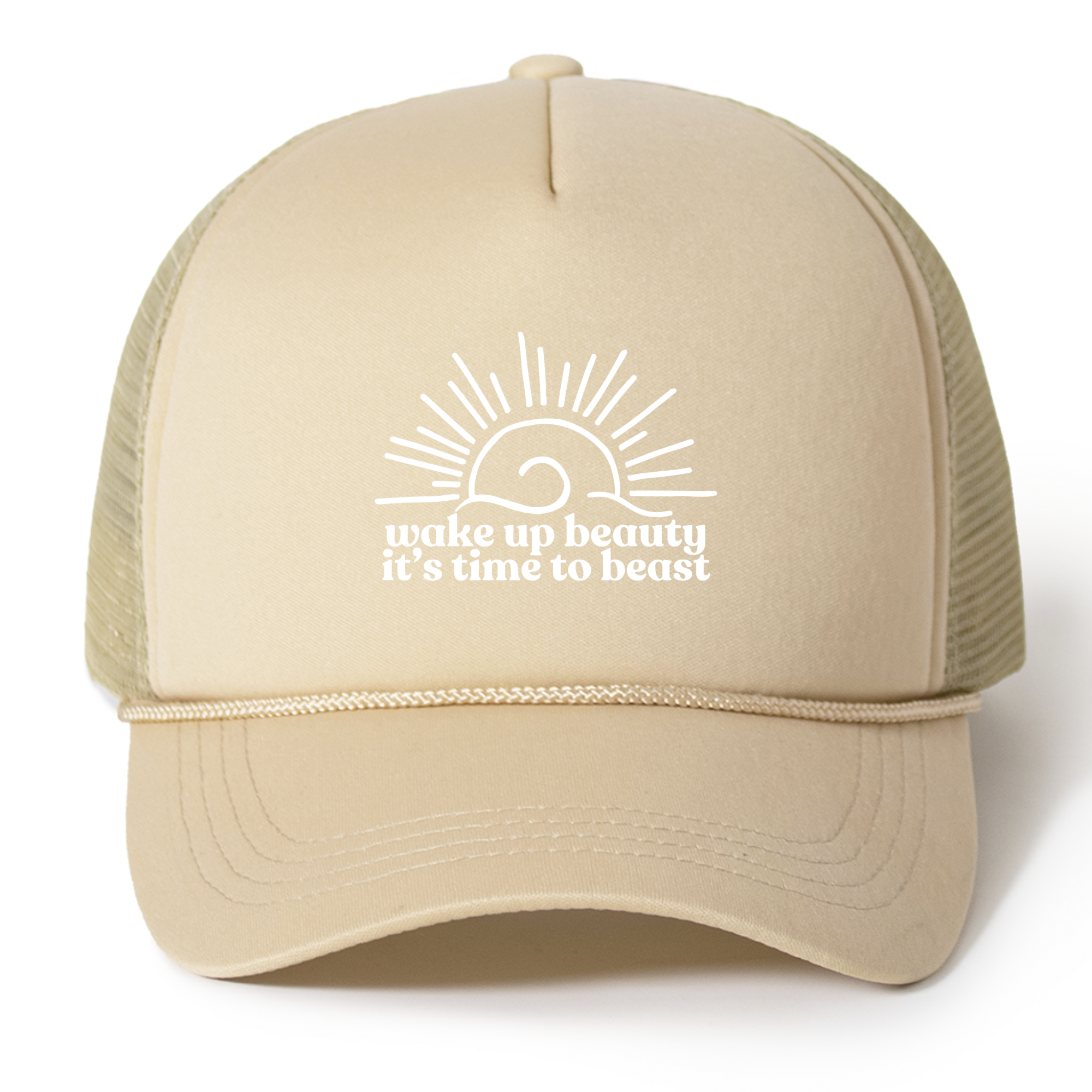 Wake Up Beauty it's Time to Beast Trucker Hat