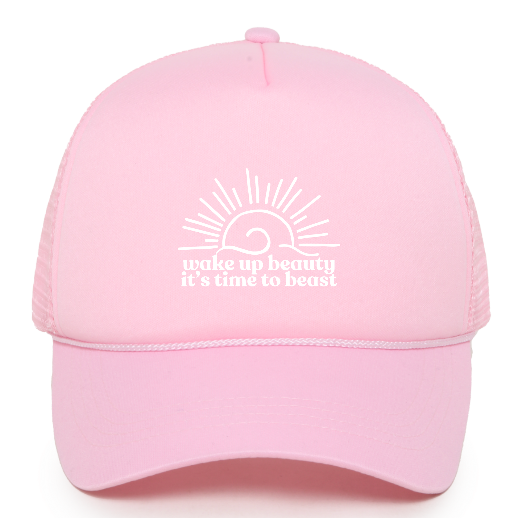 Wake Up Beauty it's Time to Beast Trucker Hat