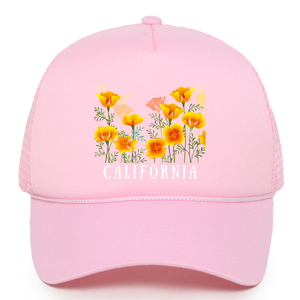 California Flowers Trucker Hat