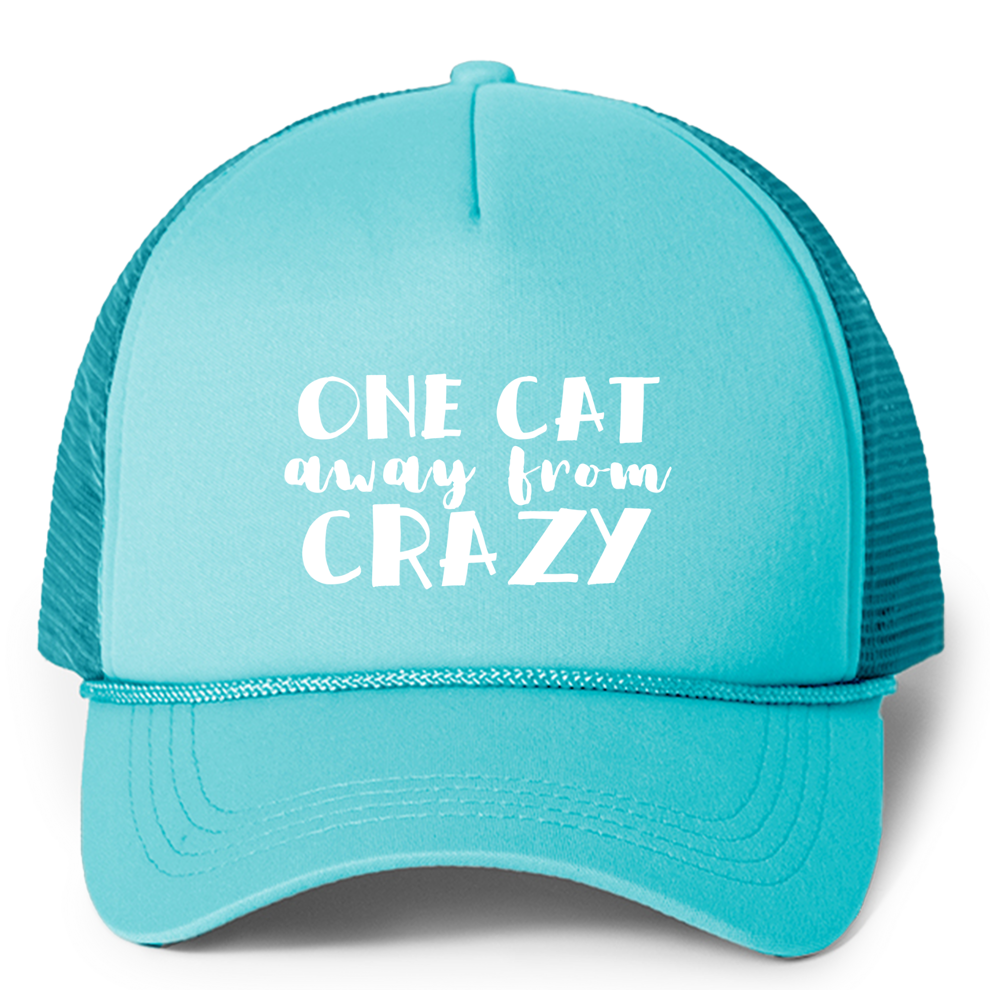 One Cat Away From Crazy Trucker Hat