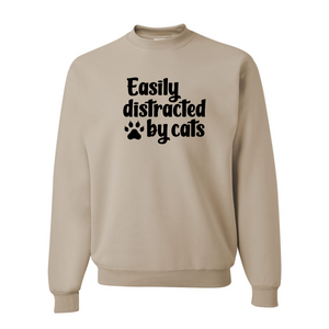 Easily Distracted By Cats Crewneck