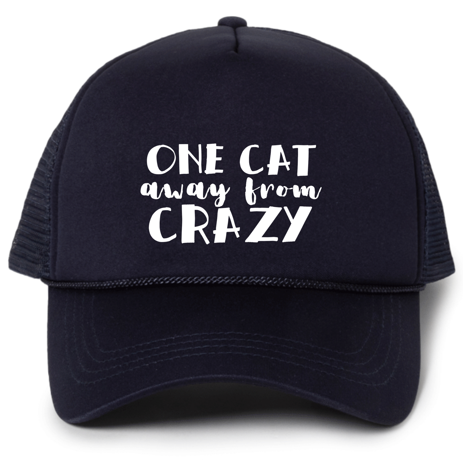 One Cat Away From Crazy Trucker Hat