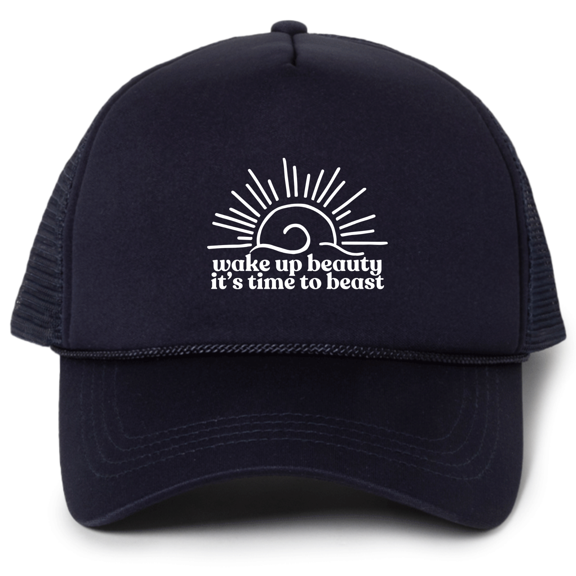 Wake Up Beauty it's Time to Beast Trucker Hat