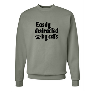 Easily Distracted By Cats Crewneck