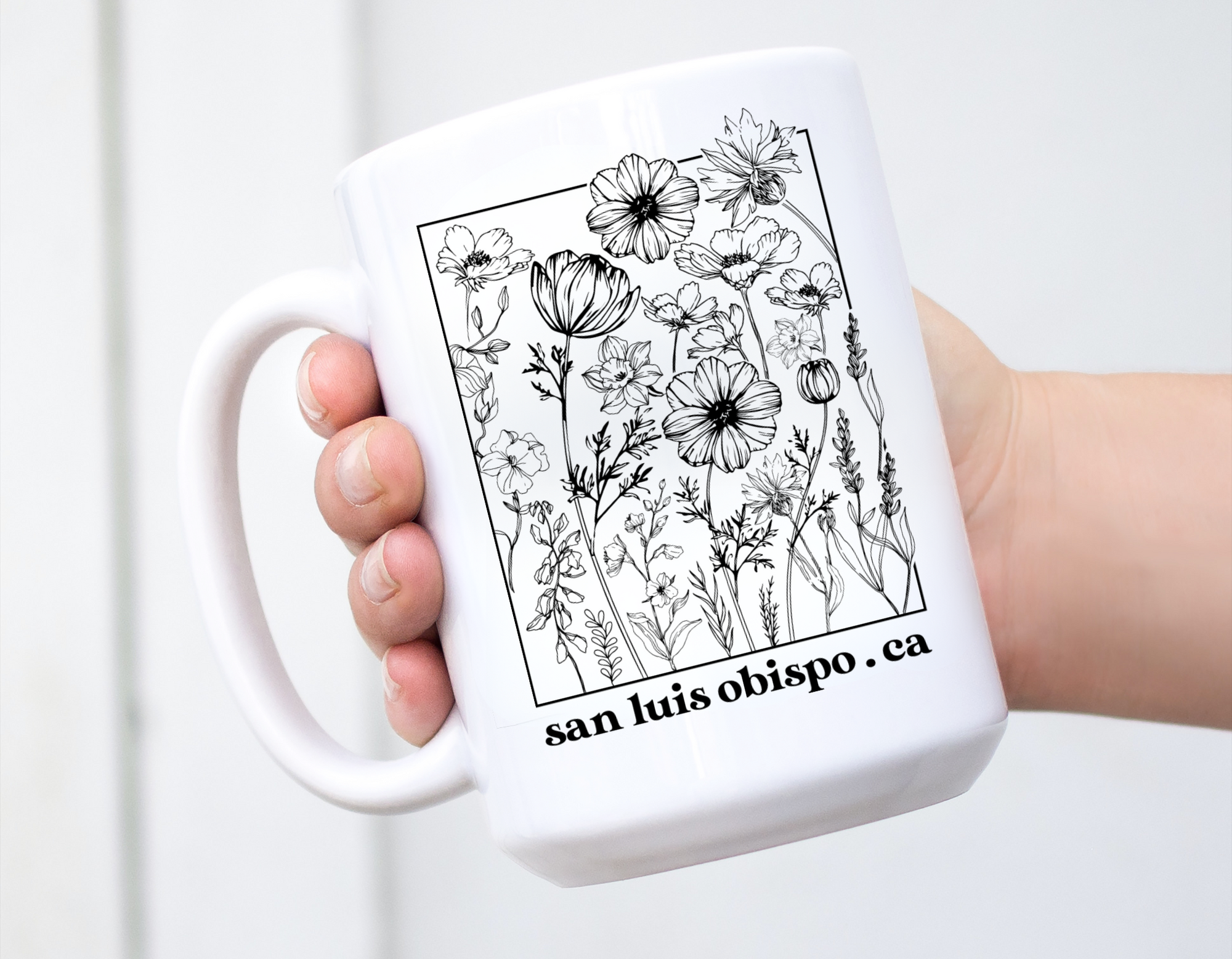SLO Linocut Mug