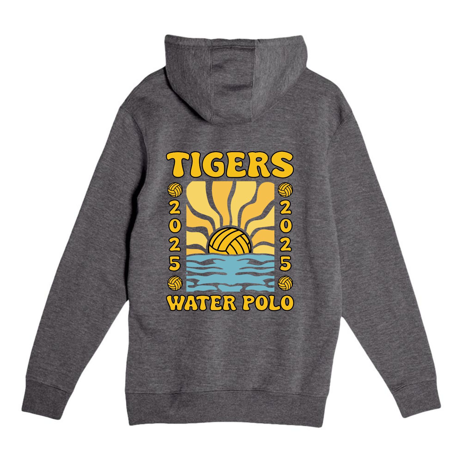 SLO High Water Polo Sunset Hoodie Charcoal Grey