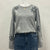 Wool Blend Floral Accent Sweater