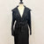Coatigan with Floppy Ribbed Collar and Pockets Black
