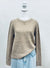 Ultra Soft Crewneck Sweater with Ribbed Neckline - Mushroom