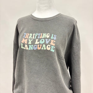 Thrifting is my Love Language Comfort Colors Crewneck