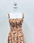 Floral Print Tiered Tank Maxi Dress - Brown