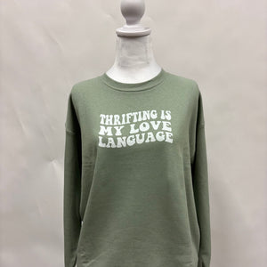 Thrifting is my Love Language Comfort Colors Crewneck