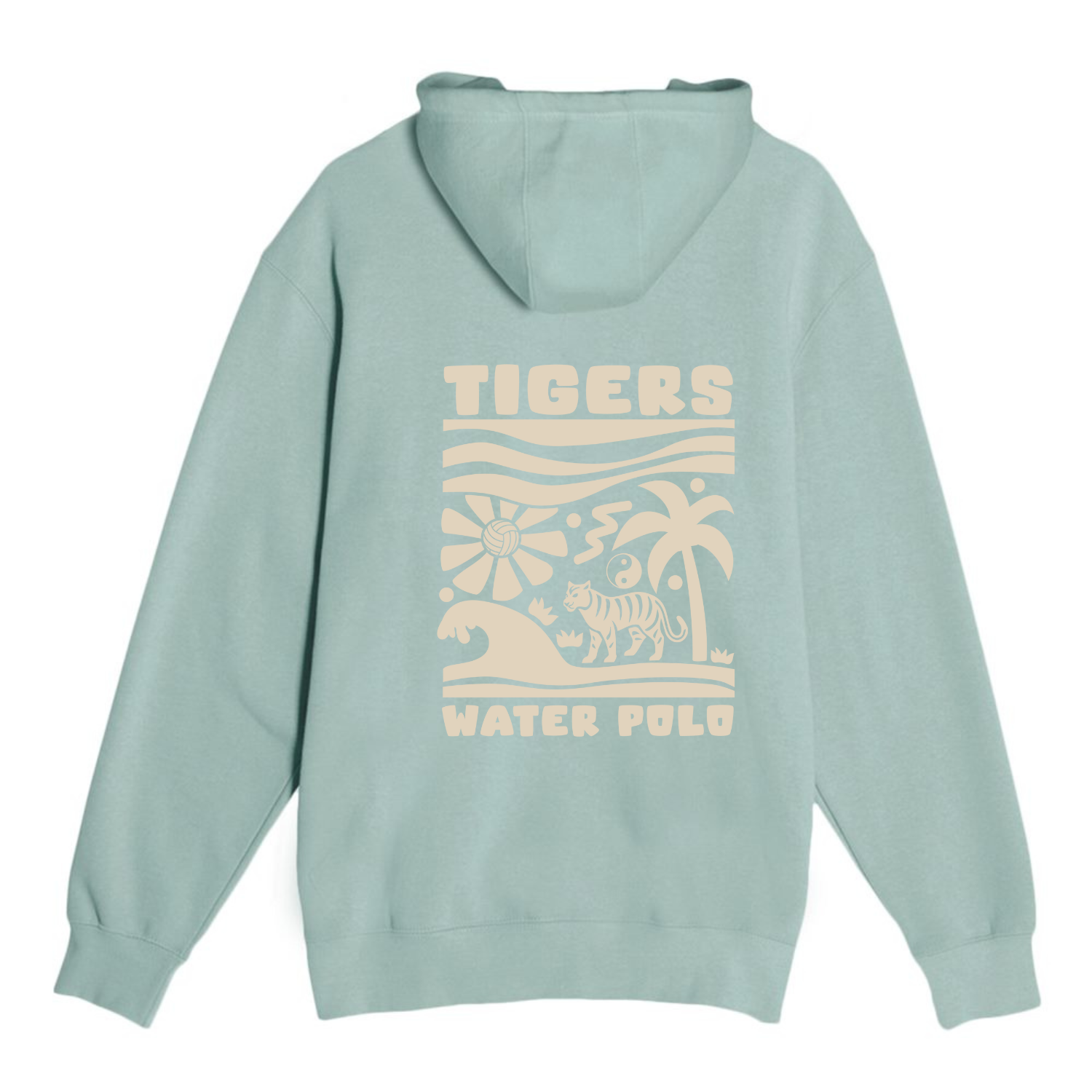 SLO High Water Polo Tiger Jungle Hoodie Seafoam