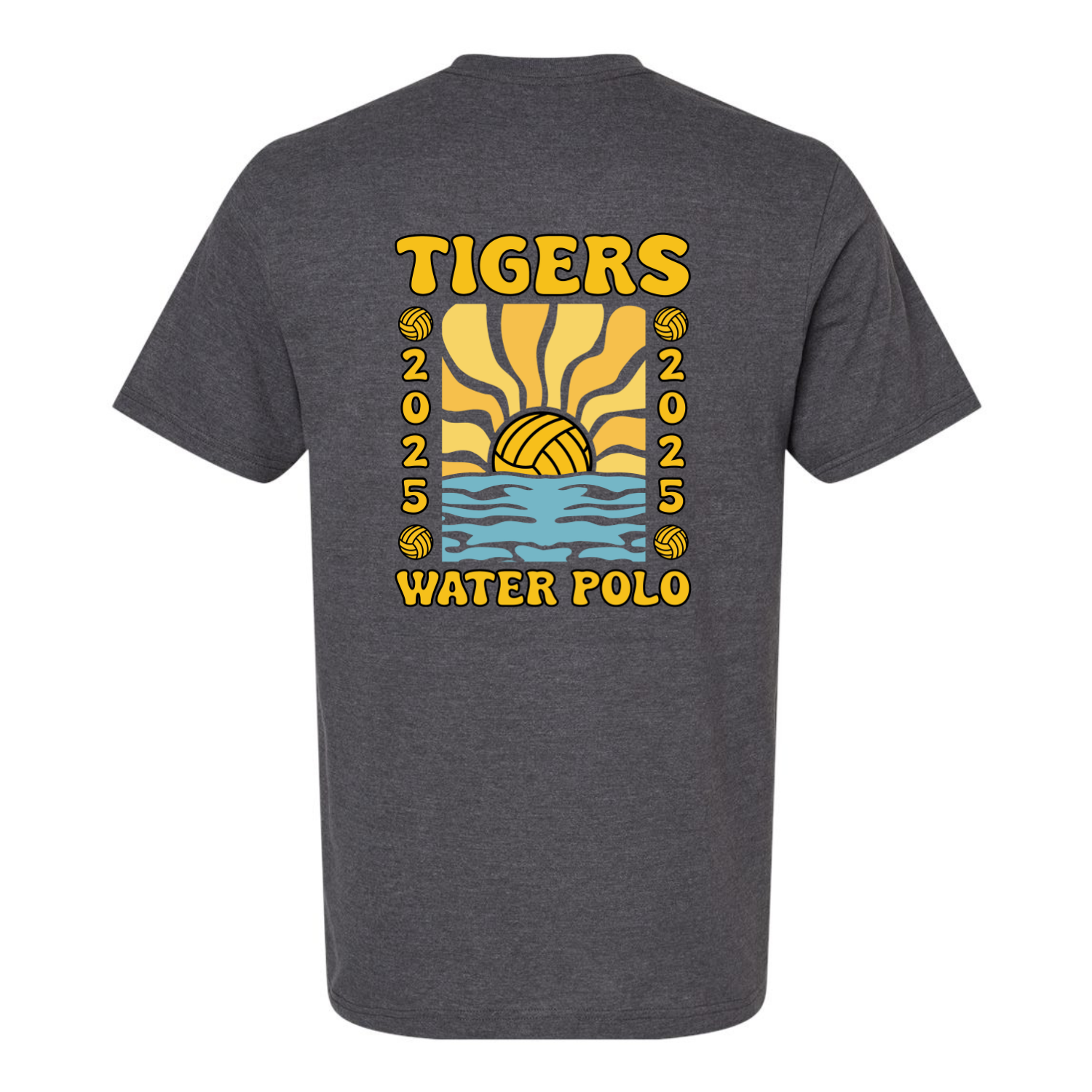 SLO High Water Polo Sunset T-Shirt Charcoal