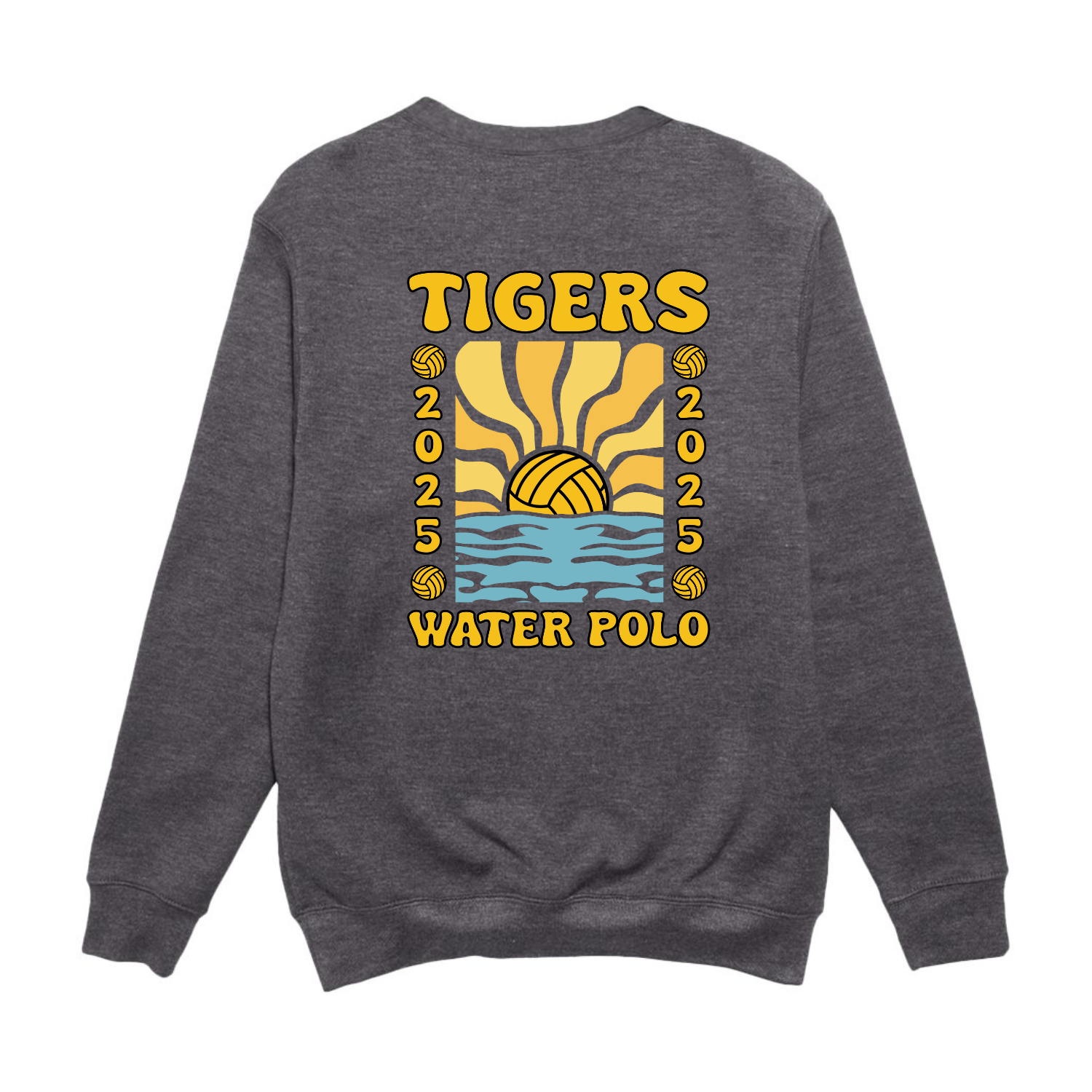 SLO High Water Polo Sunset Crewneck Charcoal