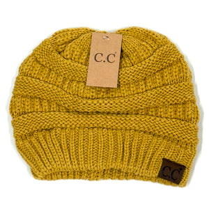 c.c. beanie mustard 20a