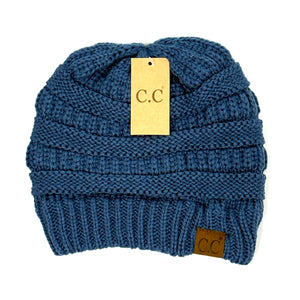 c.c. beanie dark denim