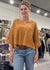 Cropped Patch Sweater - Blue