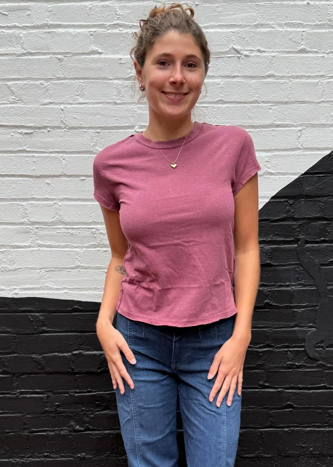 Free People Nova Tee - Crushed Berry