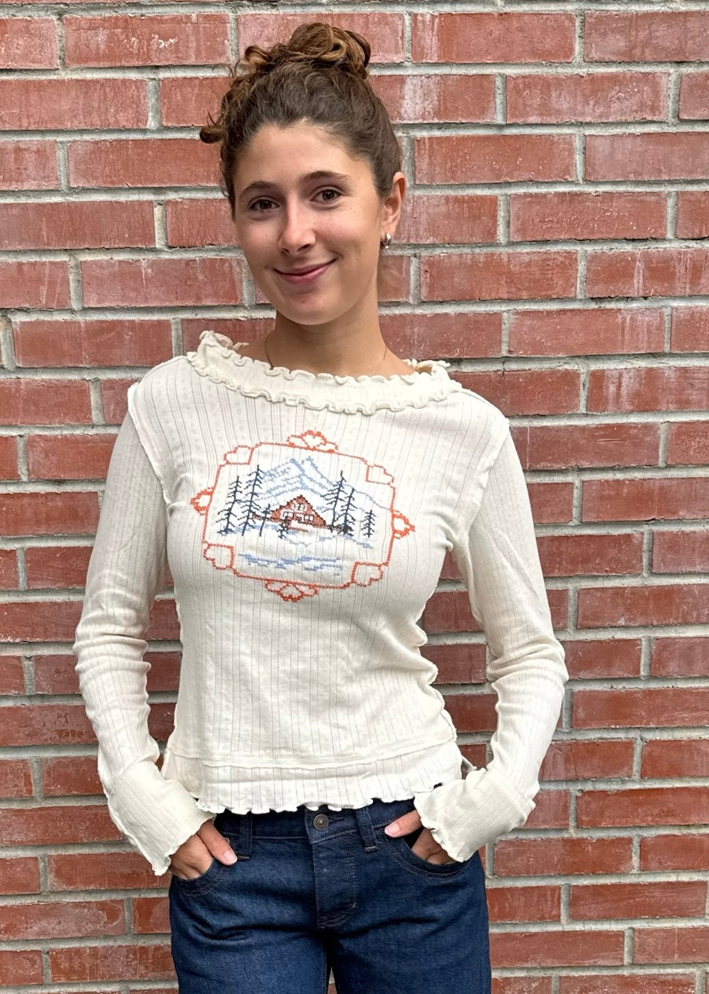 Free People Through The Woods Tee - A Frame Combo