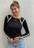 Free People Lost Love Long Sleeve Top - Black Combo