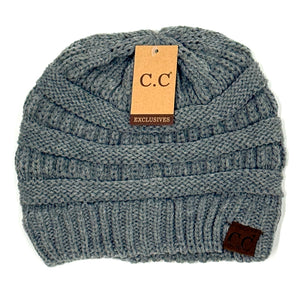 c.c. beanie light melange grey