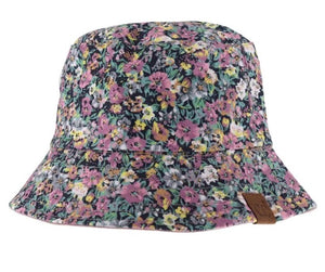 C.C. Reversible Floral Bucket Hat - Beige
