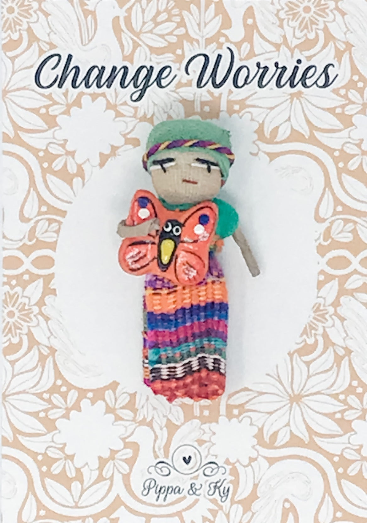 Guatemalan "Change Worries" Worry Doll