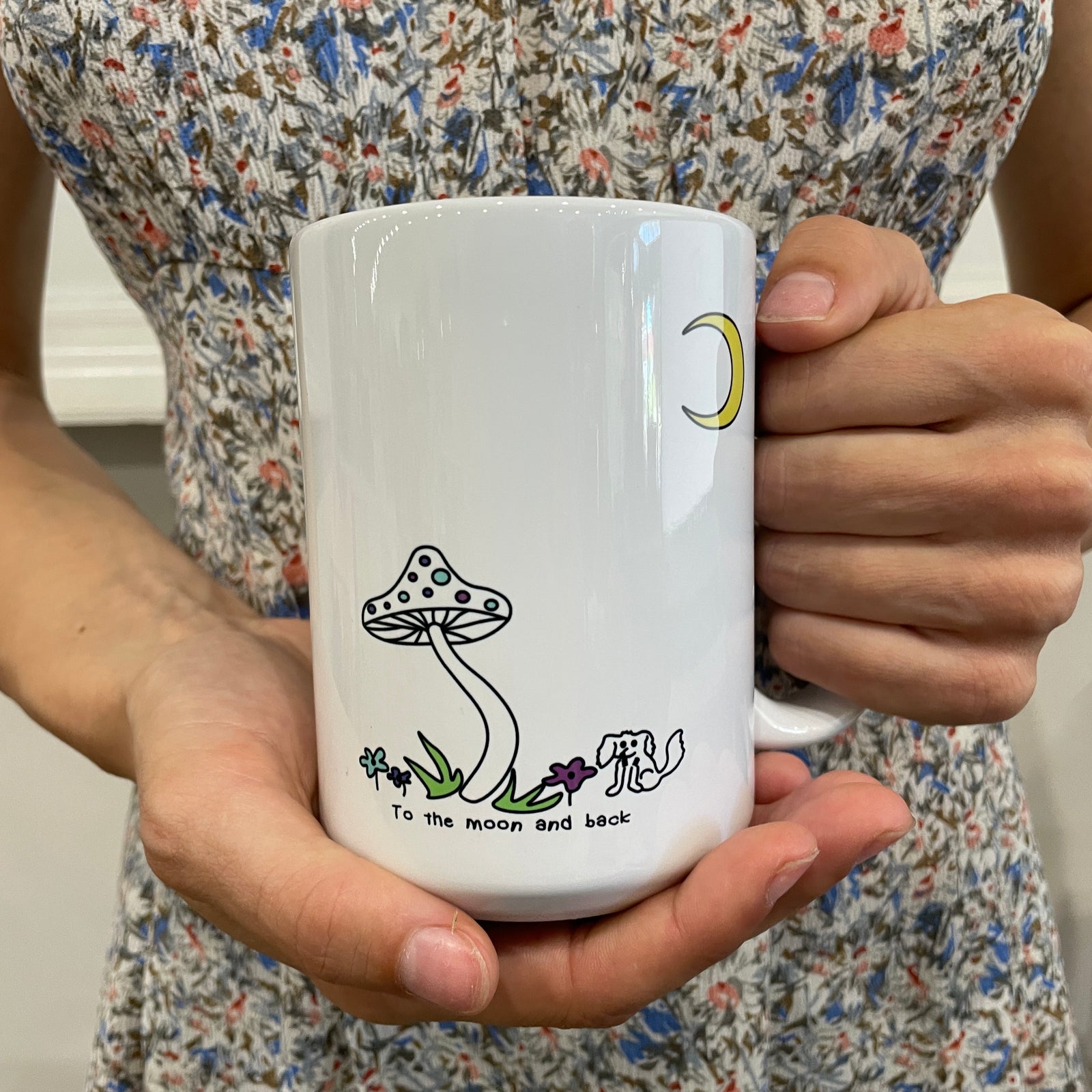 To the moon and back mug