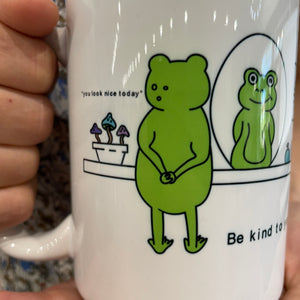 Be kind to yourself frog mug