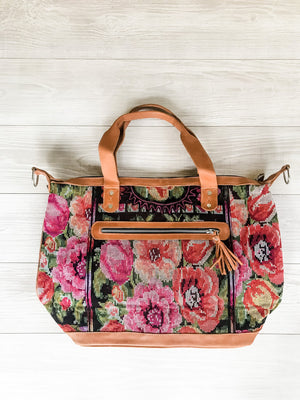 Floral Huipil Convertible Bag