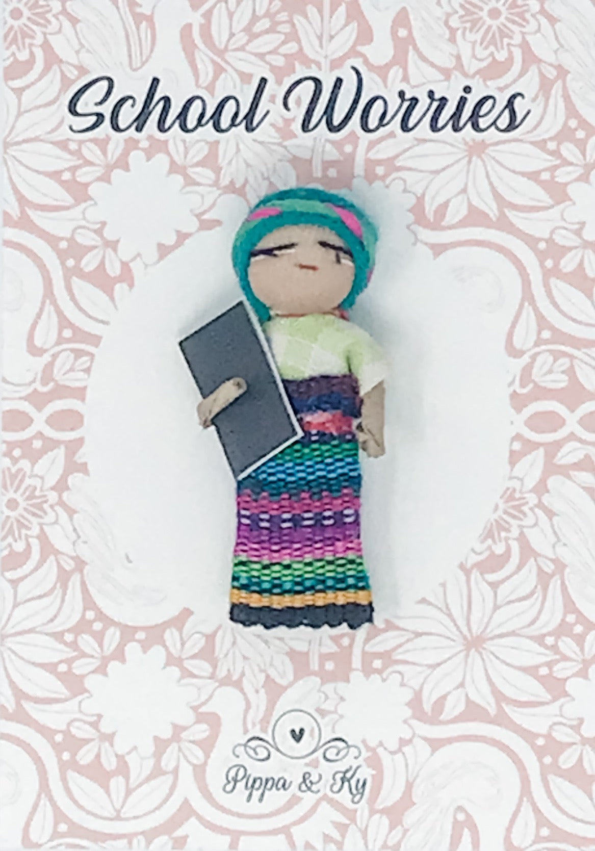 Guatemalan "School Worries" Worry Doll