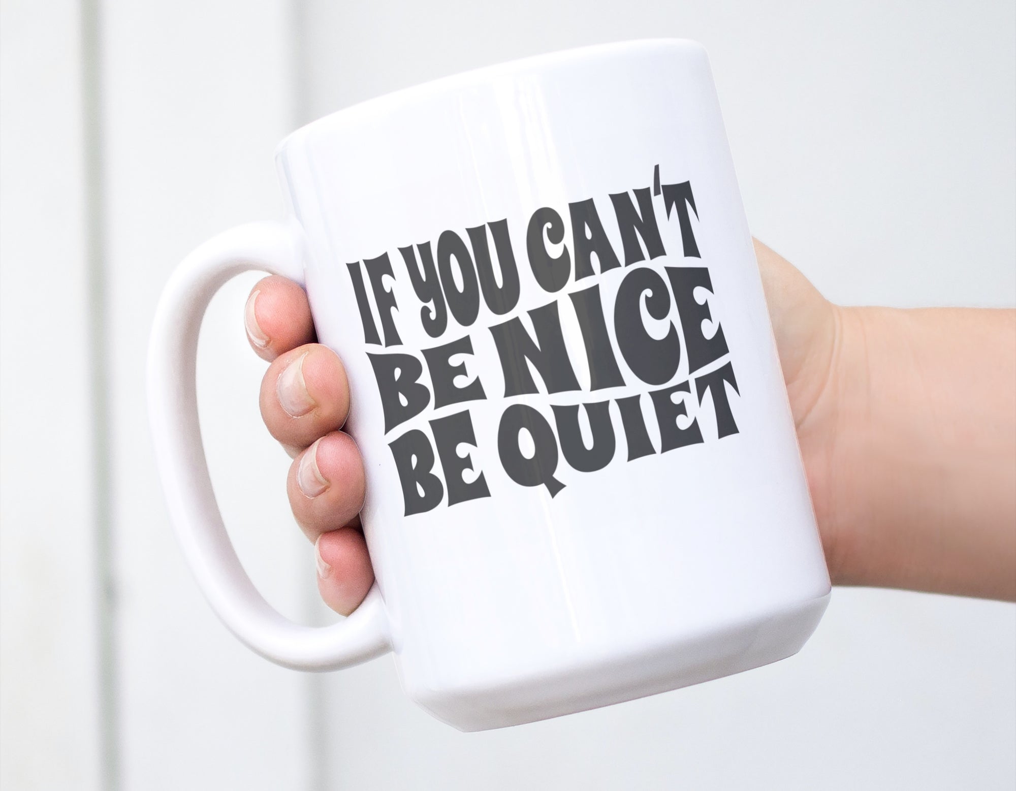 If You Can't Be Nice Be Quiet Mug